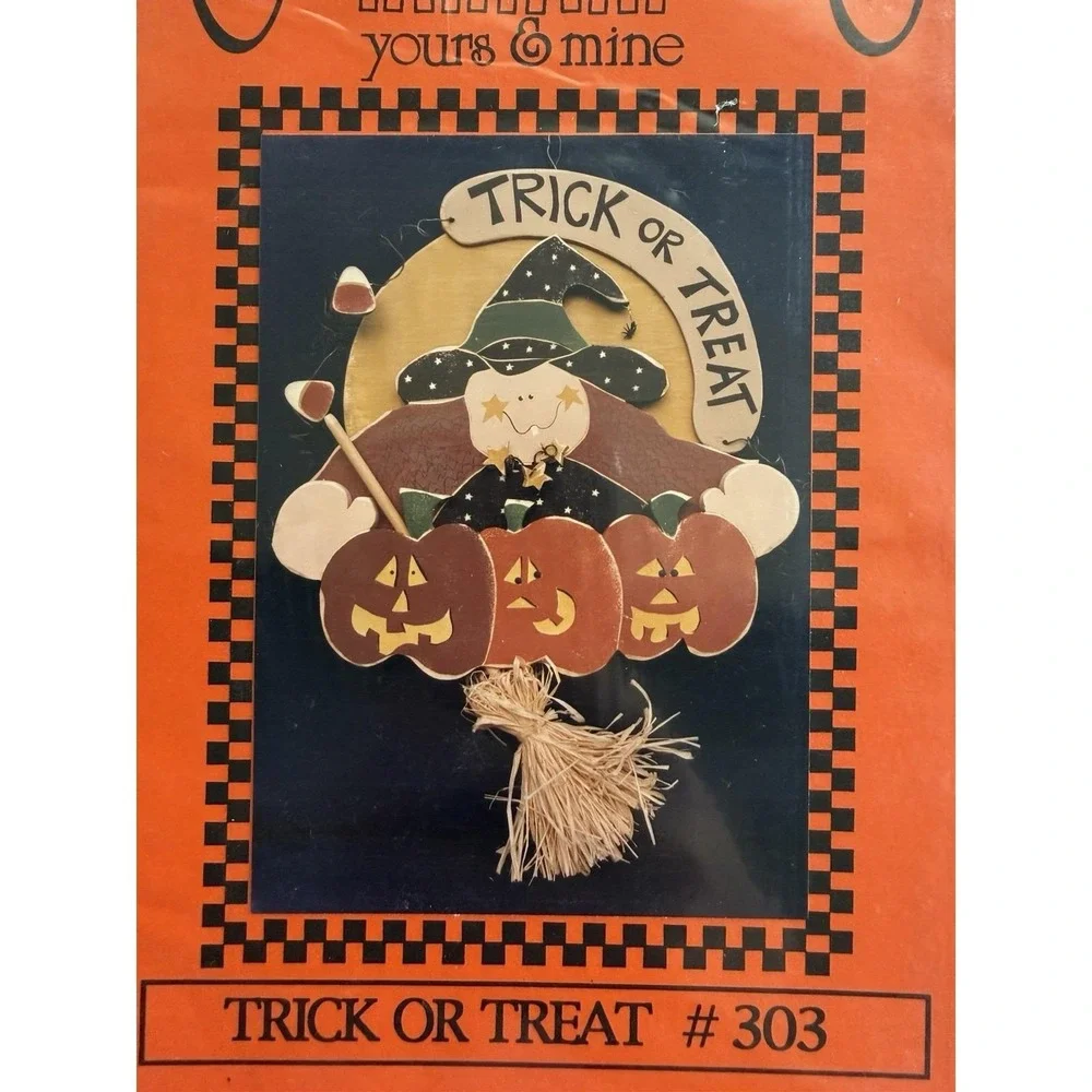 Own Hands Yours & Mine TRICK OR TREAT # 303‎ Tole Paint Pattern Packet Halloween